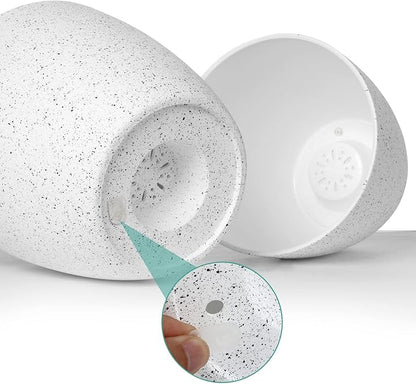Vanavazon Plant Pots 9/8/7 Inch Set of 3 Flower Pots Indoor Outdoor Plastic Planters with Drainage Hole and Tray (Speckled White)