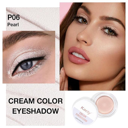 Cream Glitter Purity Shimmer Metallic Eyeshadow Palette Makeup, Natural Single Mini Instant Holographic Eyeshadow For Older Women, Sombras Crema Para Ojos, Talc, Paraben & Cruelty Free, P06