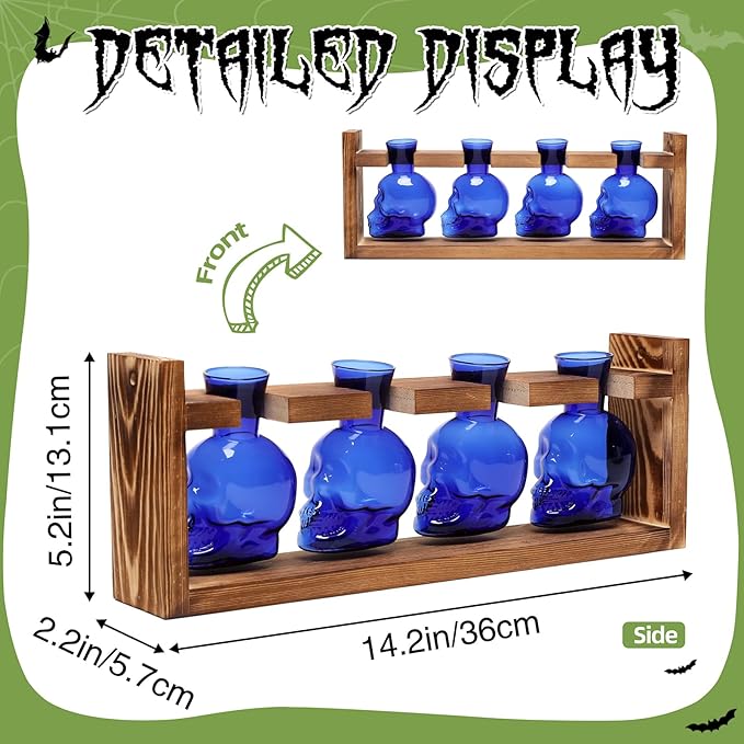 Plant Propagation Stations Halloween Skull Plant Terrarium Kit Glass Vases Gift for Father Air Planter Home Office Decor