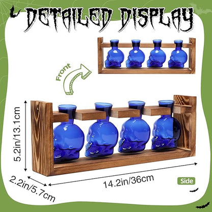 Plant Propagation Stations Halloween Skull Plant Terrarium Kit Glass Vases Gift for Father Air Planter Home Office Decor