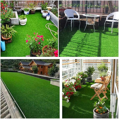 Petgrow Synthetic Artificial Grass Turf 10FTX48FT for Indoor Outdoor Dog Synthetic Grass Mat, Party Wedding Christmas Balcony Garden Astro Turf Rug,Drainage Holes Faux Fake Grass Rug Carpet for Pets