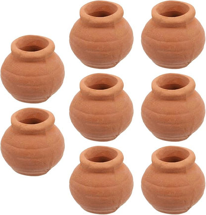 8Pcs Small Terracotta Pots for Succulent Plants Mini Clay Planters Indoor Outdoor Small Flower Pots for Gardening and Craft Decoration