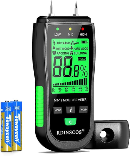 Moisture Meters Digital Wood Moisture Tester Water Leak Detector for Wall,Lumber, building,Firewood,Humidity Tester