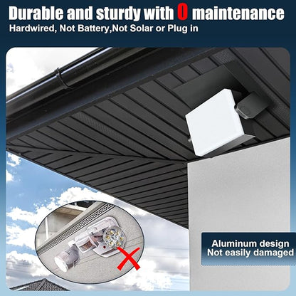 40W Outdoor Flood Light, 5000K 360° Rotating LED Wall Light, IP66 Waterproof Square Exterior Wall Pack Wall Mount Fixture Commercial Security Lighting for Garage House (8 Pack)