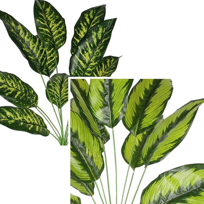 Artificial Plants Palm Fake Leaves 25inch Indoor for Home Office Decor 2Pcs