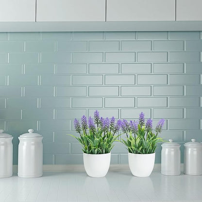 Ferrisland Fake Plants Artificial Succulent: Indoor Faux Aloe Potted Home Decor Aesthetic - Small Decorations for Office Desk or Living Room Table Shelf of Aloe Vera in Pots - 12 Inch (Lavender, 9IN)