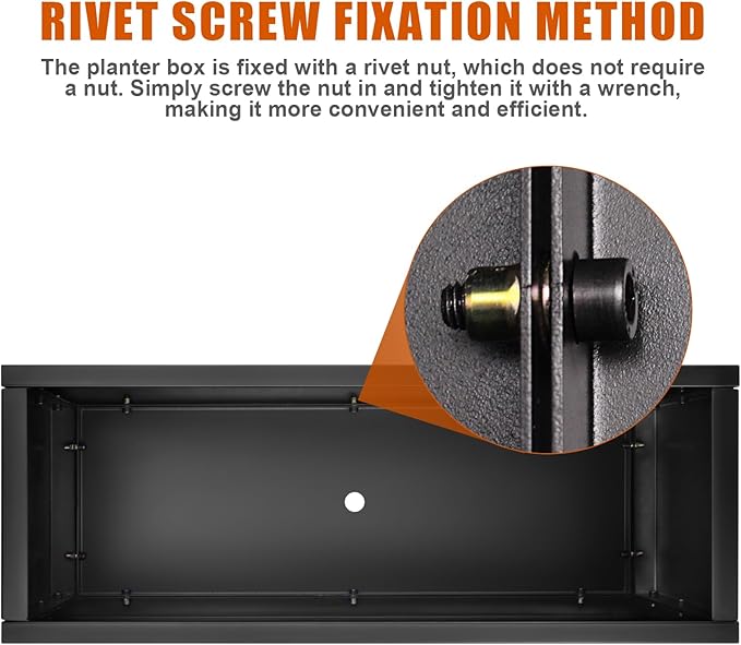 Metal Planter Box 36"x12"x20", Rectangular Steel Planter Box Frost Proof Rust Resistant Indoor&Outdoor, Heavy Duty Steel Planter for Commercial and Residential Use