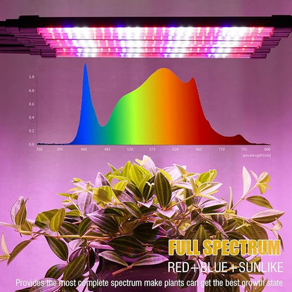Grow Lights for Indoor Plants [ 10 in1 ], Full Spectrum Grow Light with Tripod Stand, Auto On/Off Timing 4/8/12H, Plant Lights for Indoor Growing. (Mix Spectrum 10 Arms)