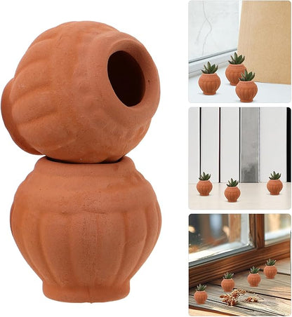 balacoo 4Pcs Mini Terracotta Pots Clay Planters for Succulents Small Indoor Plant Containers Lightweight Flower Pots for Desk Bookshelf and Garden