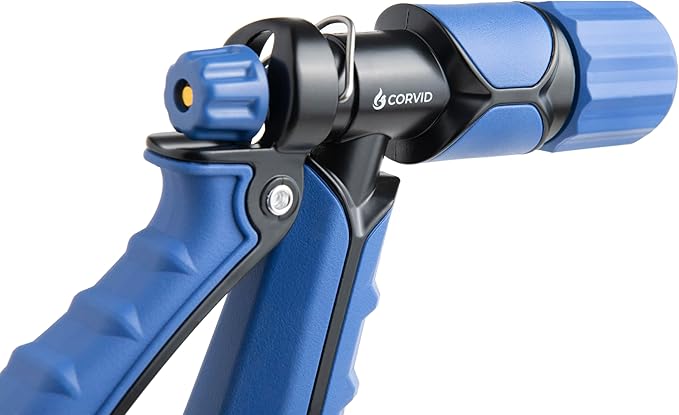 Rear Trigger Adjustable Spray Hose Nozzle – Durable Plastic Construction with Adjustable Stream Control – Ideal for Car Washing, Lawn & Garden, and Outdoor Cleaning Tasks