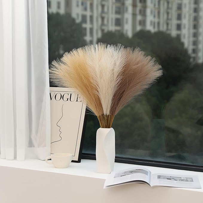 30pcs Pampas Grass Decor - 24 Inch Boho Home Decor, Artificial pompas Floral, Small Faux Pompous Grass for Table Centerpieces, Wedding and Baby Shower Decorations