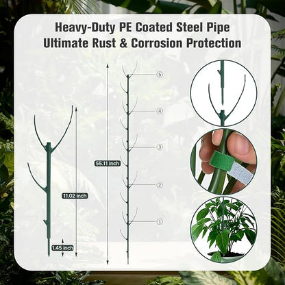 Monstera Plant Support Stakes, Plant Stakes for Indoor Potted Plants, Stackable Moss Pole Support for Climbing Garden Plants (15 pcs)