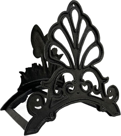 Decorative Garden Hose Holder,Hose Hanger,Heavy Duty Cast Iron Garden Yard Water Pipe Holds,Wall Mounted Hose Butler,Hose Rack Reel,50FT 75FT 100FT Water Hose Bulter Storage (Butterflies)