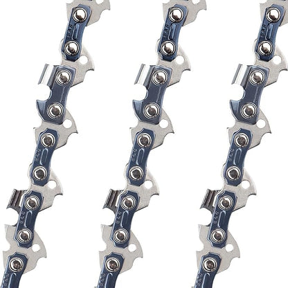 E & S 3 Pack 16 Inch Chainsaw Chain 3/8" LP Pitch .050" Gauge 56 Drive Links Semi-Chisel Chain Saw Chains for Husqvarna, Poulan, Craftsman, Greenworks and More Chainsaw Brands