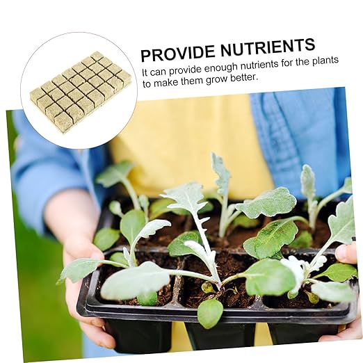 Sosoport 84pcs Gardening Seedling Blocks Degradable Hydroponic Fertilizer Plugs Efficient Plant Transplanting for Flowers Vegetables