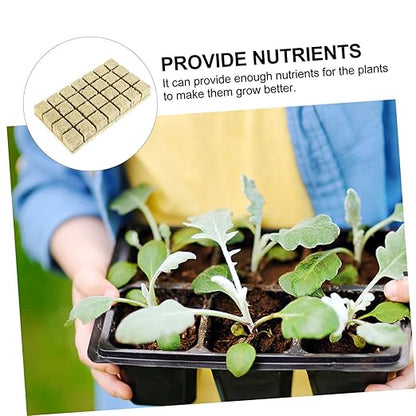 Sosoport 84pcs Gardening Seedling Blocks Degradable Hydroponic Fertilizer Plugs Efficient Plant Transplanting for Flowers Vegetables