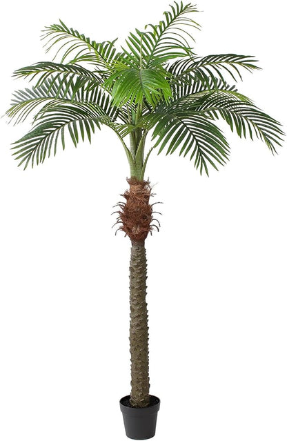 7 FT Fake Palm Tree,Tall Artificial Palm Trees for Outdoor Indoor Decor,Faux Phoenix Palm Plants for Outside Patio Pool Coastal Home Office Living Room