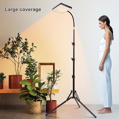 Grow Lights with Stand and Timer, FECiDA Tripod Standing Grow Lights for Indoor Plants, 208PCS LEDs Bright Enough Plant Growing Lamps for Bonsai Tree, Seed Starting, 24"-64" Height Adjustable