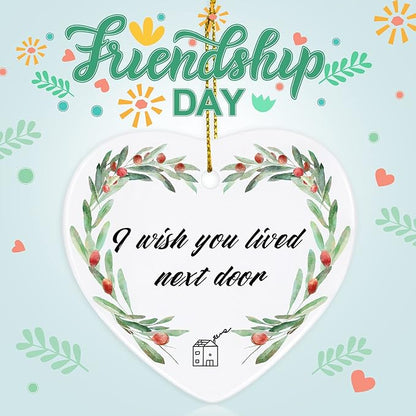 Friendship Christmas Decorations - Sentimental Gifts for Women, Bridesmaid, Birthday, Long Distance Friends - Xmas Present
