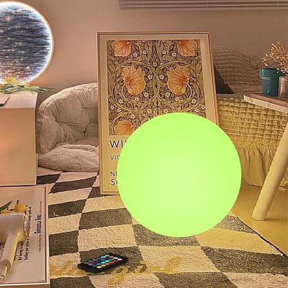 Globe Floor Lamp, 14-in Rechargeable LED Ball Light Globe Light w/Remote, Versatile Glowing Orb Mood Lamps Waterproof Outdoor Orb Lamp, Dimmable RGB Color Changing Light Up Ball for Home Garden Yard