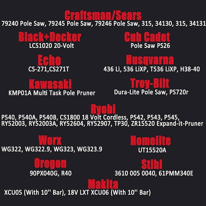 E & S 3 Pack 10 Inch Chainsaw Chain 3/8" LP Pitch .043" Gauge 40 Drive Links Semi-Chisel Chain Saw Chains for Husqvarna, Poulan, Craftsman, Greenworks and More Chainsaw Brands