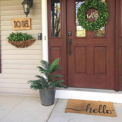 Beebel Artificial Palm Tree Plants 30" Tall UV Resistant Tropical Areca Plant Faux Plants Monstera Leaves Floral Arrangement Safari Leaves Beach Leave Party Suppliers Decorations