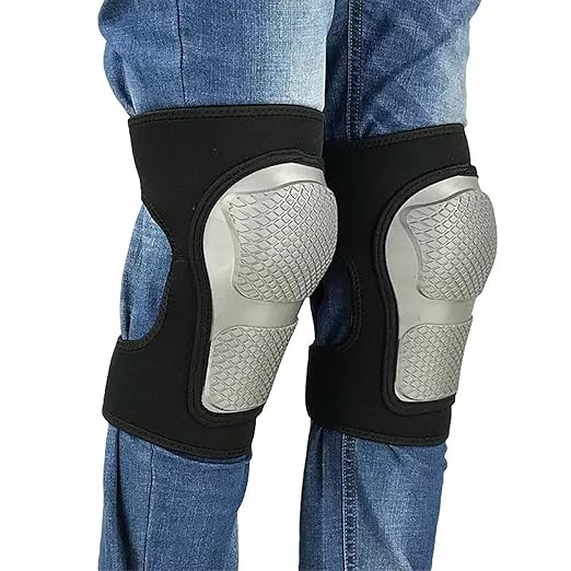 Work Knee Pads for Knee Protection, Kneepad for Men and Women, Gel Kneepads for Construction with Ergonomic Foam Cushion, Ideal Comfortable Gifts knee Pads for Roofing, Flooring Installation for Christmas, Gray L (1 Pair)