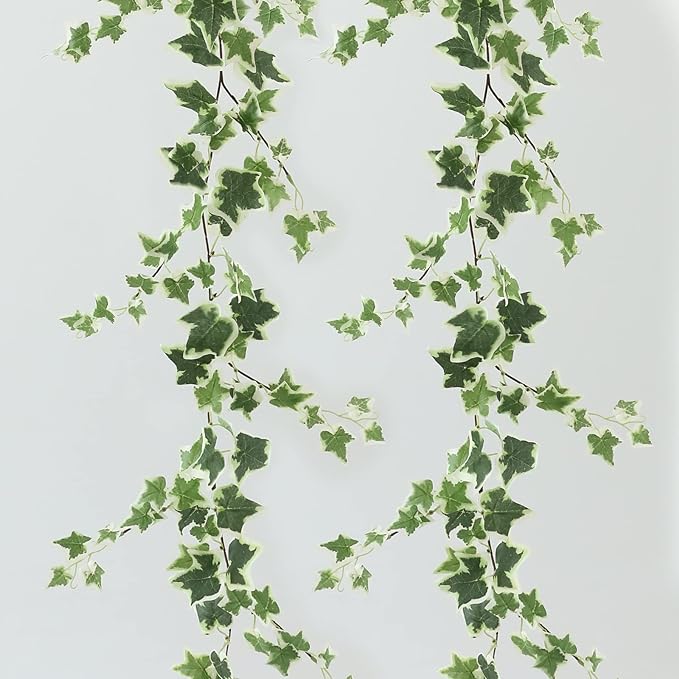 3 Strands Odorless Artificial Ivy Vines Kit, 71" Silk Ivy Garland with Green Leaves, Fake Hanging Plants Greenery Decoration for Bedroom, Windows, Walls, Wedding, Outdoor Decor