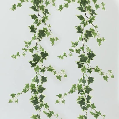 3 Strands Odorless Artificial Ivy Vines Kit, 71" Silk Ivy Garland with Green Leaves, Fake Hanging Plants Greenery Decoration for Bedroom, Windows, Walls, Wedding, Outdoor Decor