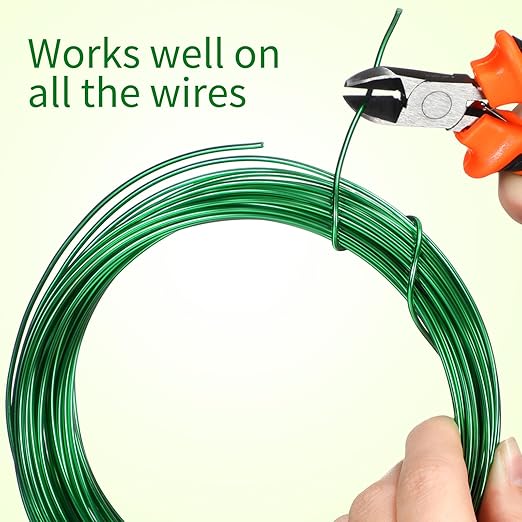 Mudder 5 Roll Aluminum Bonsai Training Wire Tree 160 Feet Total with Bonsai Wire Cutter Anodized Training for Holding Branches Small Trunks(Green)