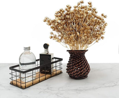 PASYOU Fake Plants Decoration for Christmas, Artificial Flowers Golden Plastic Leaves Grass Faux Outdoor Indoor Home Garden Party Room Bedroom Office Wedding Table Centerpiece DIY Decor, Gold 2 Pack