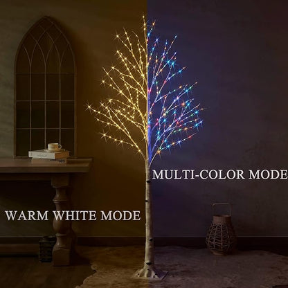 Birchlitland LED Birch Tree 6FT 330L Multiple Colors Fairy Lights, Lighted Trees for Indoor Outdoor Home Thanksgiving Christmas Holiday Decoration…