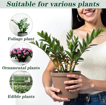 Lusofie 4 Pcs Monstera Plant Support,Iron Plant Support Stakes,Stabilizer Grapple Holder,Turtle Bamboo Clamp Set for Indoor and Outdoor Plants and Flowers to Promote Healthy Growth