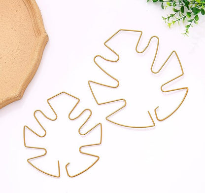 Spiritlele 5 Pcs Golden Plant Stem Support Holder Set Monstera Plant Support Clamp Growth Accessories for Indoor Plants Small