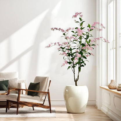 Artificial Tree Faux Jasmine Tree 6ft Tall Fake Jasmine Plant in Pot Fake Silk Tree Faux Plants Indoor