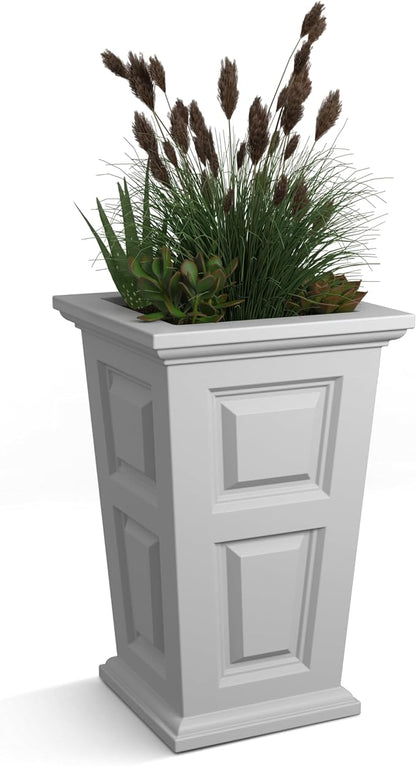 Mayne Wyndham 24-Inch Tall Planter – Self-Watering, Weather-Resistant Planter for Flowers – Durable Indoor/Outdoor Design for Patio, Porch, or Entryway