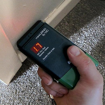 Pin Wood Moisture Meter, Digital Moisture Detector for Lumber Drywall Firewood Masonry Woodworking Plaster Floor - mini-Ligno D/C, Electrode E14M, Pouch