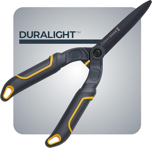 Woodland Tools Duralight Hedge Shears, 16 Inch Lightweight Manual Hedge Clippers with 7.5 Inch Non Stick Blades and Glass-Filled Nylon Handles, Garden Trimmer for Shaping and Precision Cutting