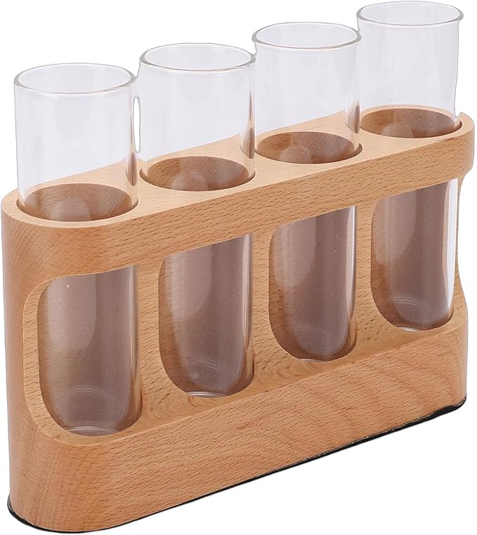 Pssopp Terrarium Kit Plant Propagation Station with Wooden Stand, 9 Level Dimmable LED Light Desktop Terrarium for Hydroponic Research Nan
