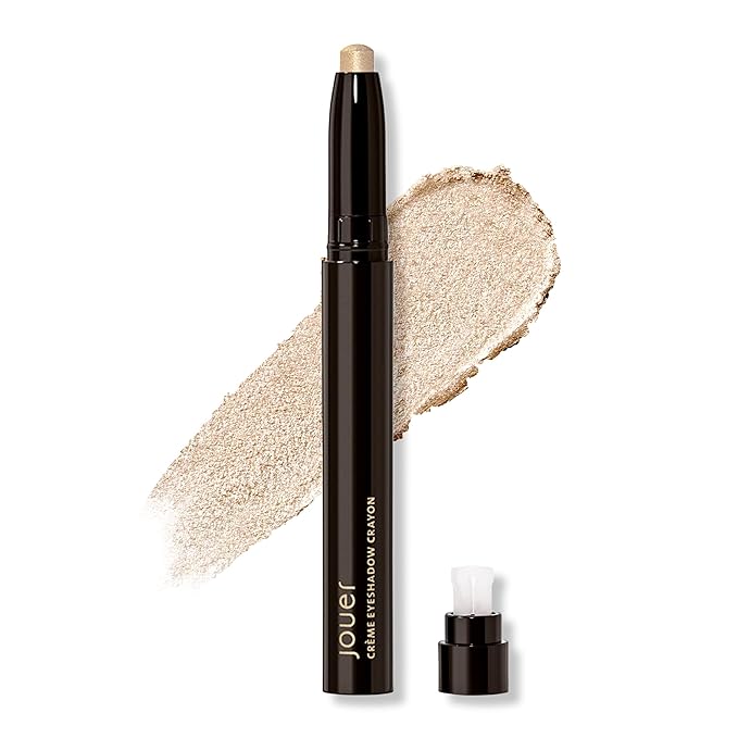 Jouer Creme Eyeshadow Crayon - Built-In Sharpener - Dermatologist Tested - Waterproof, Fast Drying & Crease Resistant Formula - Paraben, Gluten & Cruelty Free