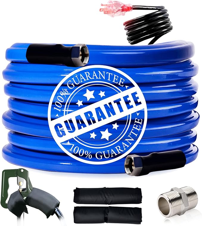 75FT Heated Water Hose for RV,-45 ℉ Antifreeze Heated Drinking Garden Water Hose，Electrically Heated Garden Hoses, Rv Accessories，Rv，Rv Water Hose (75FT-2)