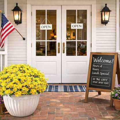 alyptus Artificial Flowers for Outdoors, 12 Bundles UV Resistant Spring Fake Flowers for Porch, Patio & Garden Decor – Realistic Outdoor Fake Plants with Lasting Color - Yellow