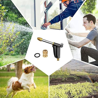 Garden Hose Nozzles,Hose Sprayer Nozzle Heavy Duty Metal Water Hose Spray Gun Nozzle with 3/4”GHT Thread Brass Hose Quick Connect Fitting, for Watering Plants,Lawn,Washing Cars,Pets Shower