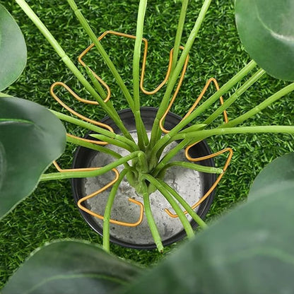 6PCS Golden Monstera Plant Support, Elegant Metal Plant Stem Support Stakes for Indoor Plants, Durable and Stylish Accessories for Healthy Growth and Stability