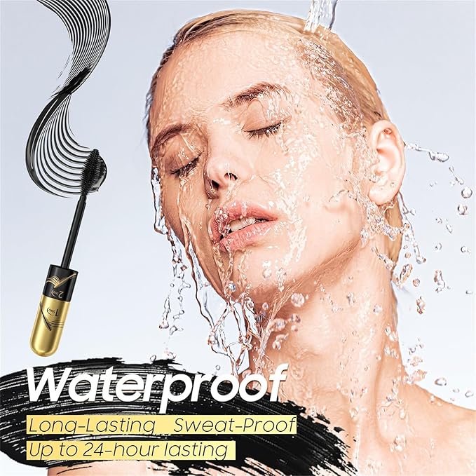 New Liquid Mascara Black, Lash Extensions and Waterproof Mascara Volumizing & Lengthening, Curling Eyelashes and Fast Dry, Exquisitely Full, Create Charming Eye Makeup