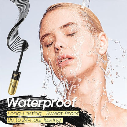 New Liquid Mascara Black, Lash Extensions and Waterproof Mascara Volumizing & Lengthening, Curling Eyelashes and Fast Dry, Exquisitely Full, Create Charming Eye Makeup