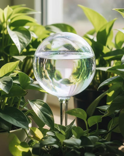 2 Pack Self Watering Globes for Plant, Iridescent Glass Rainbow Watering Bulbs, Automatic Plant Waterer for Indoor & Outdoor Potted Plants，Vacation Plant Watering Devices System，Plant Watering Devices