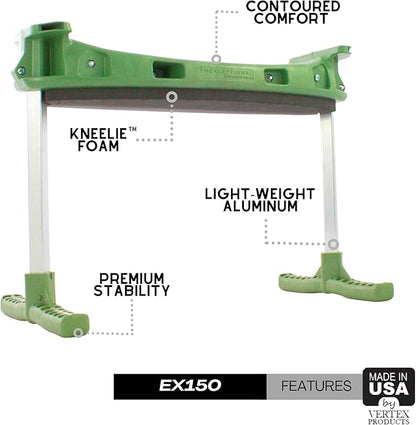 TheXceptional Kneelie | Ergonomic Kneeling Bench Garden Stool for Gardening and Kneeler with Easy Up Assist Handles | Durable Garden Kneelers for Seniors | Made in USA by Vertex Products | Model EX150