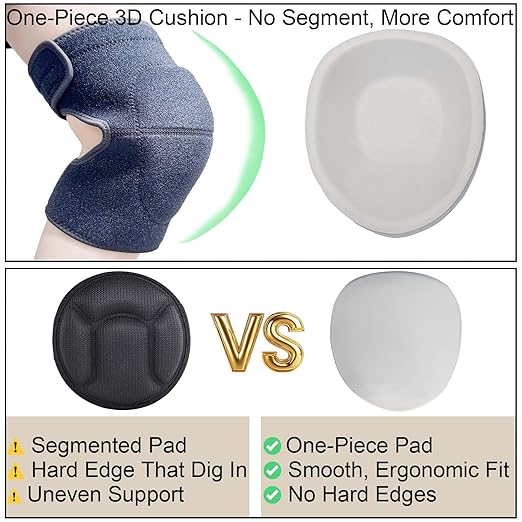 Work Knee Pads for Men Women, Soft Gardening Kneeling Pad with Thick Foam for Cleaning Weeding, Safety Knee Protector for Tactical Mechanic Yard Concrete Floor for Christmas, Black M (1 Pair)