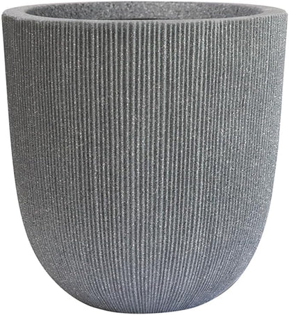 12.4" Tall Round Plastic Planter for Indoor Outdoor Plants, Large Indoor Outdoor Plant Pots with Drainage Hole and Plug, Flower Pots for Plants, Modern Decorative Planter Pots for Home Garden Patio